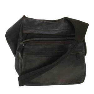 Prada leather messenger bag